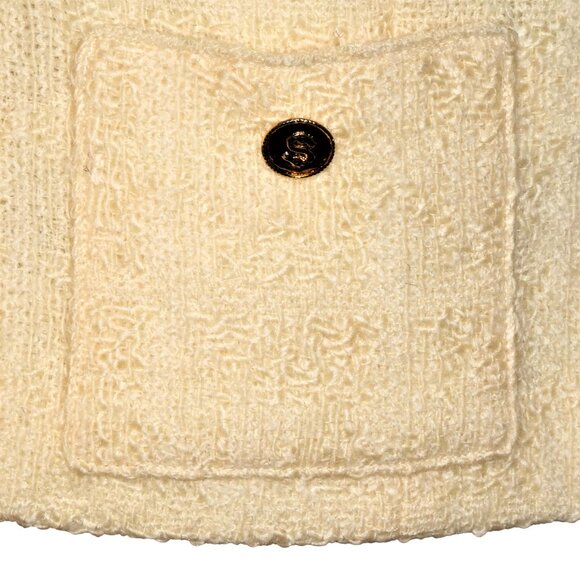 Vintage Auckie Sanft Linton Cream Tweed Jacket size S/M - Picture 5 of 11